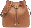 Calvin Klein Gabrianna Bolsa al hombro para mujer | Faux Leather, Adjustable Convertible Strap, Drawstring Closure, 2 Slip Pockets, 1 Zip Pocket, Everyday