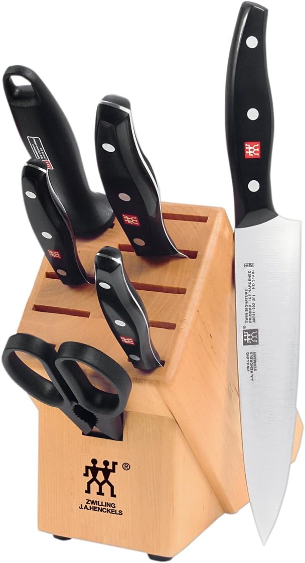 Zwilling Twin Signature - Juego de cuchillos de 7 piezas, cuchillas...