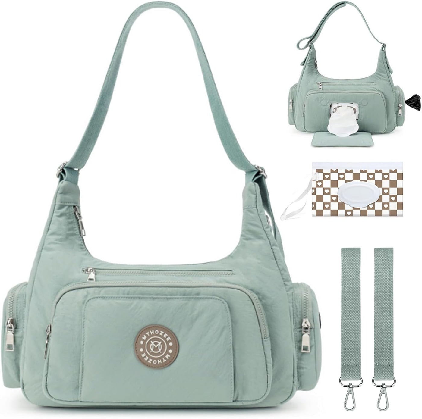 Bolsas cruzadas acolchadas para mujer, bolsa grande para pañales co...