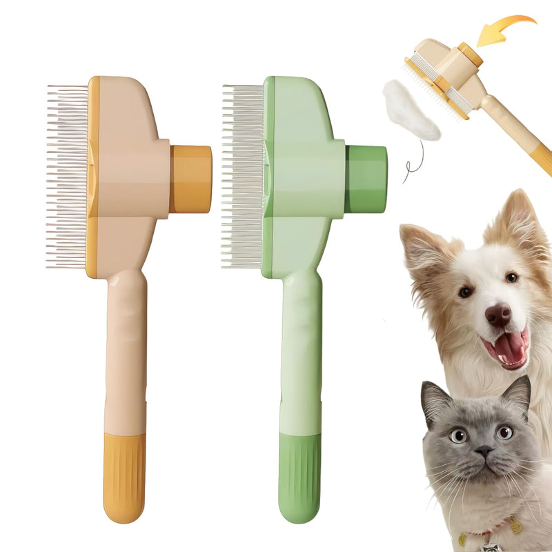 TemApex 2 peines para mascotas para perros y gatos con dientes metá...
