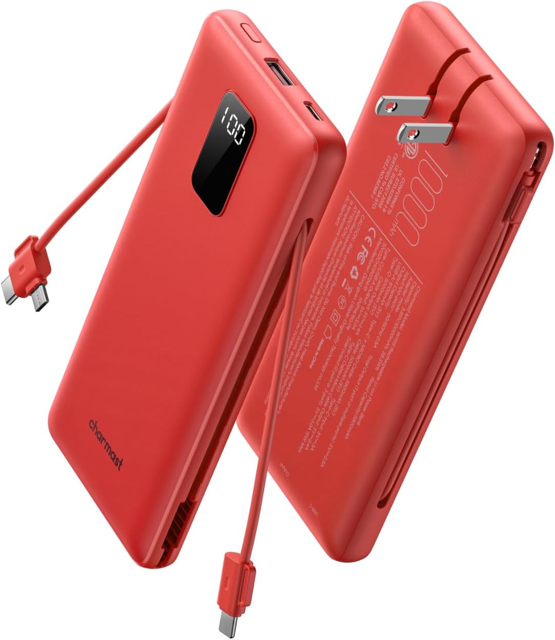 charmast Banco portátil 10000mAh del poder del cargador con el ench...
