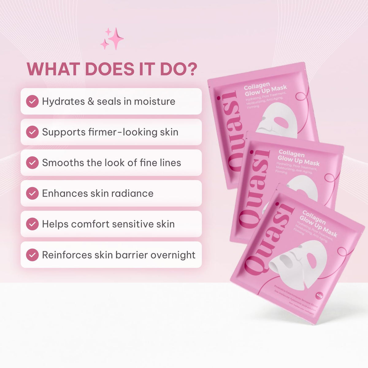 Quasi Mascarilla facial de bio-colágeno durante la noche \u2013 Mas...