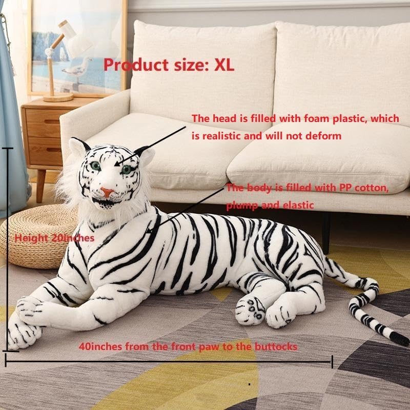 DHXSTSM Animal de peluche grande de tigre blanco - Gran juguete de...