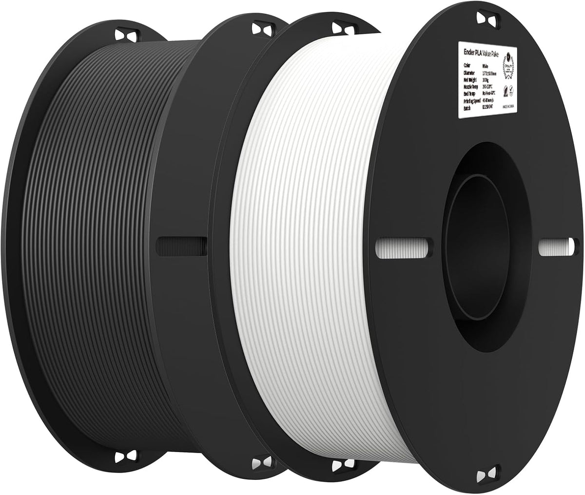 Creality Paquete de 2 kg de filamento PLA negro y blanco de 1.75 mm...