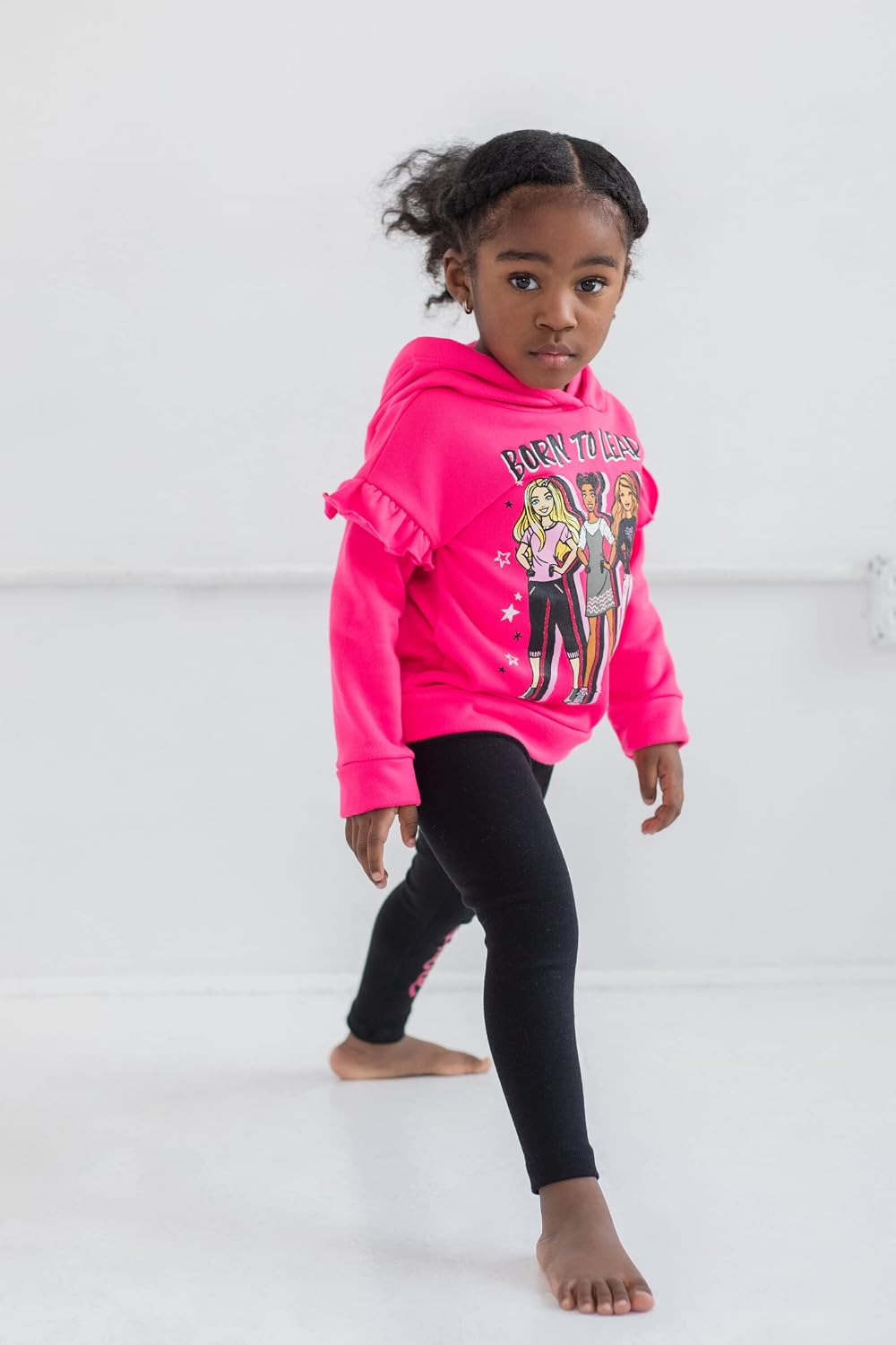 Conjunto de sudadera con capucha de forro polar y leggings para niñ...