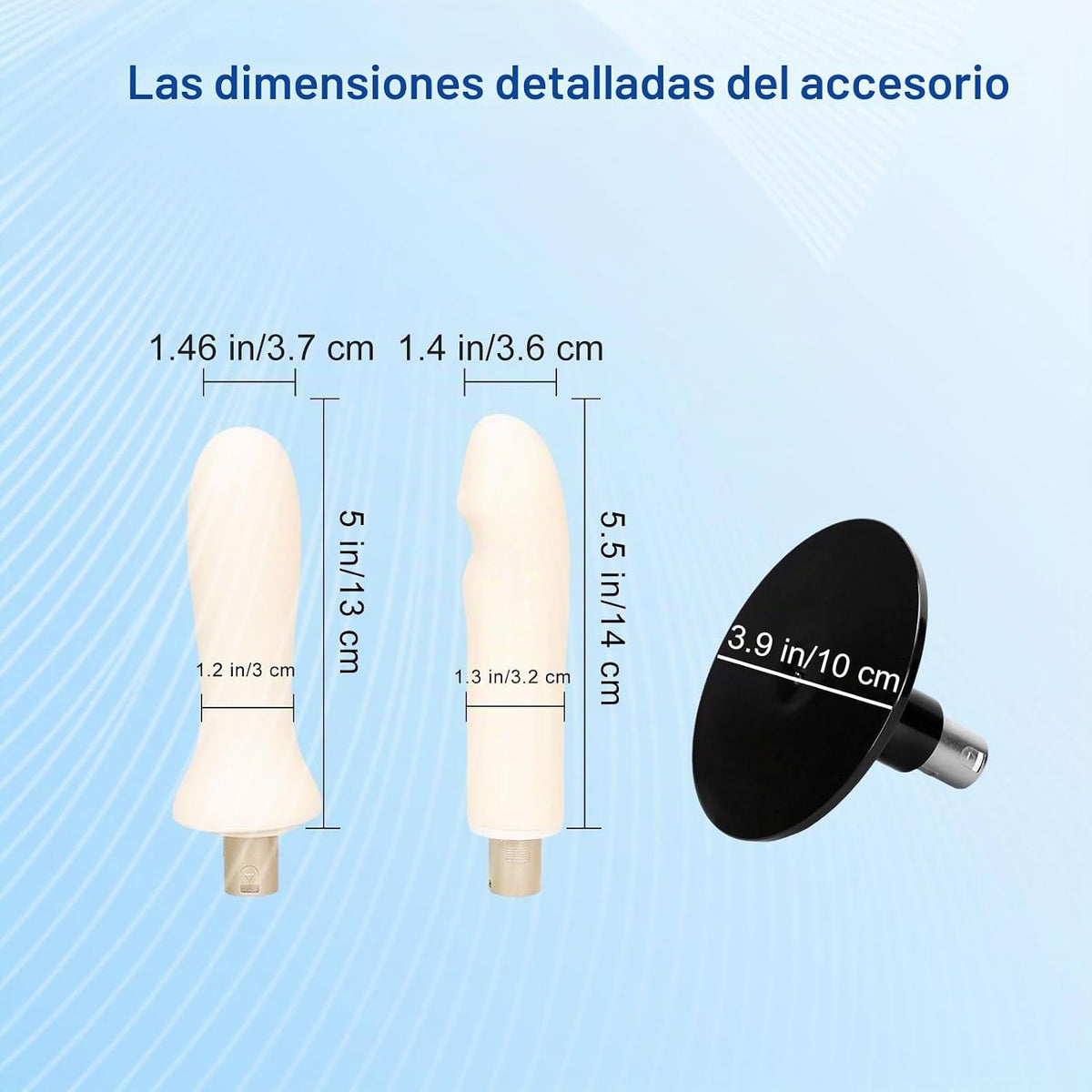 Amausen Máquina sexual de empuje, 2 consoladores blancos lisos de t...