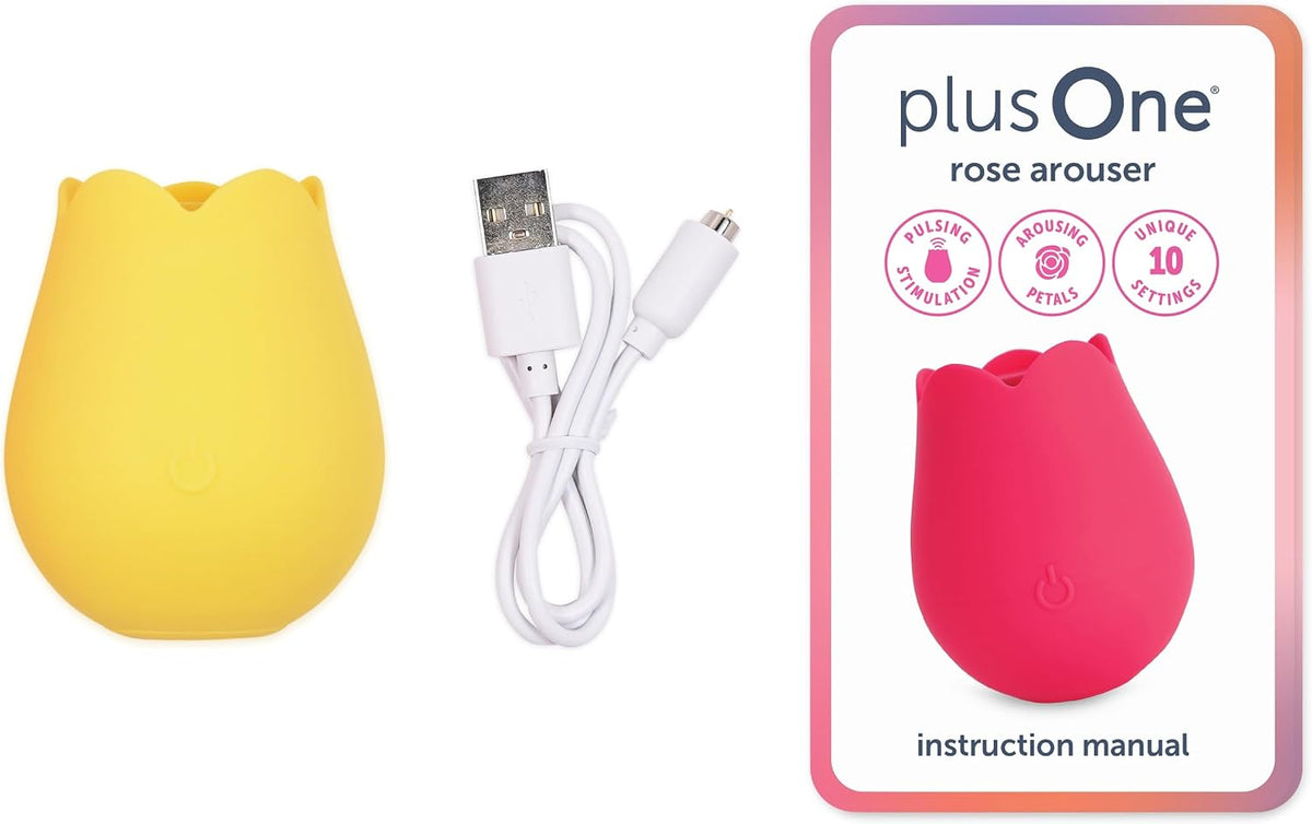plusOne Vibrador Rose Toy para mujer, estimulador de pezón y clítor...