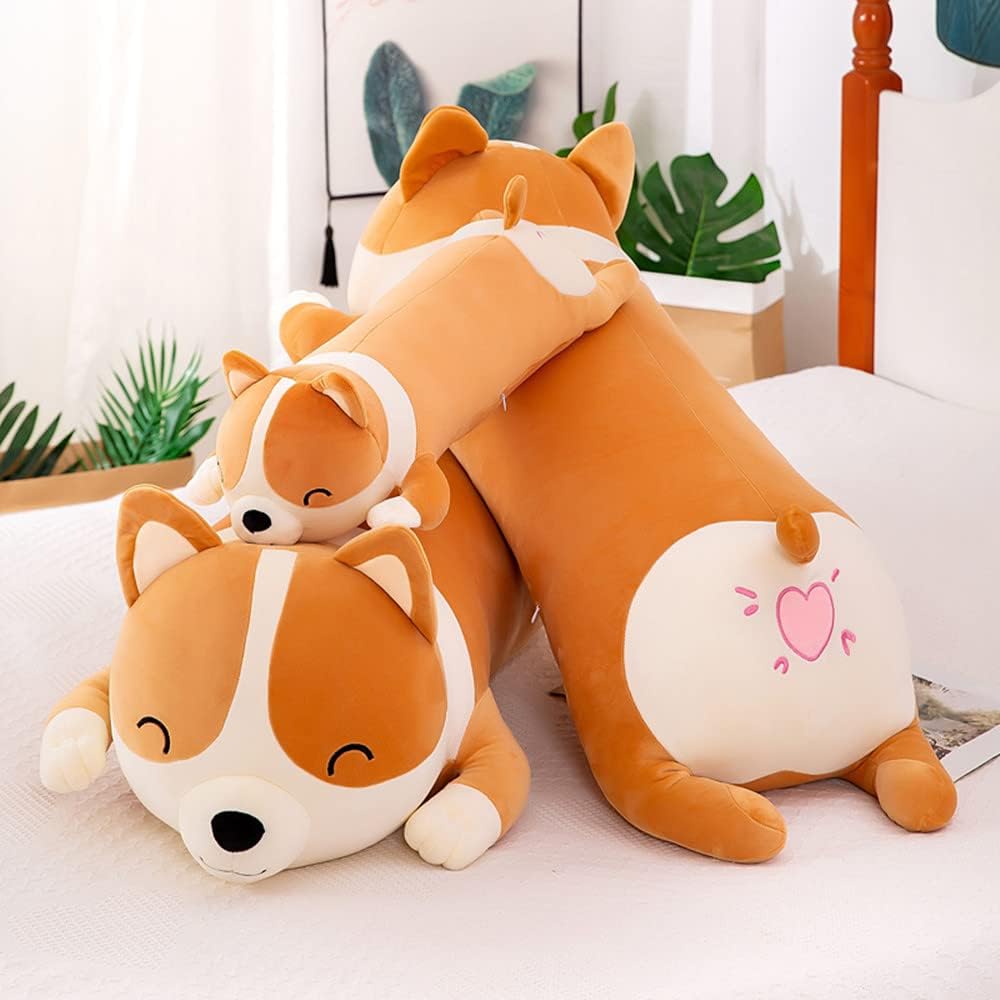 MIAOHAHA Almohada de peluche de 80cm\/31.4in de Corgi larga y suave...
