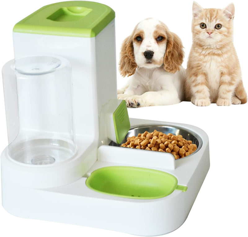 MUYG Alimentador automático 2 en 1 para gatos y dispensador de agua...