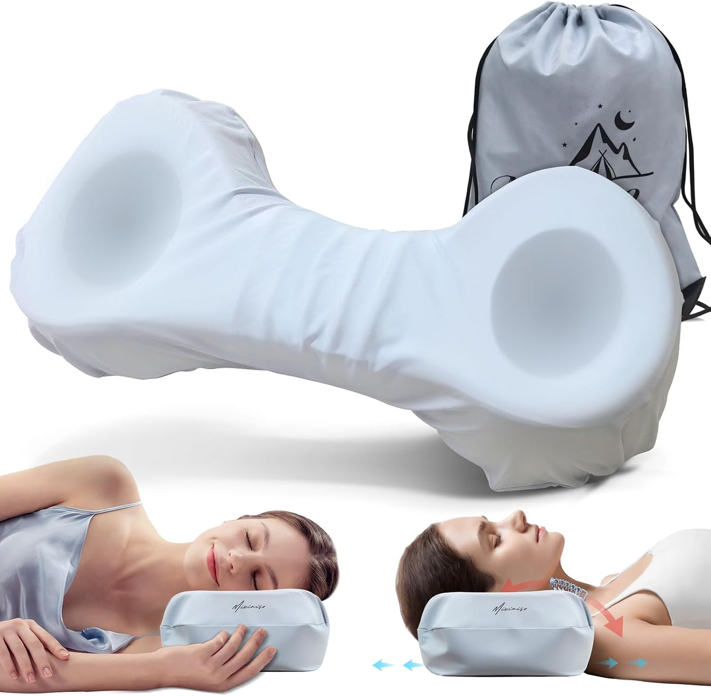 Mixiniso Almohadas cervicales para el cuello para aliviar la tensió...
