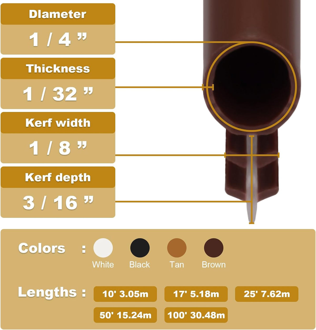 Sellado para ventana con burlete de 1\/4" de Bulb Bubble Kerf M...
