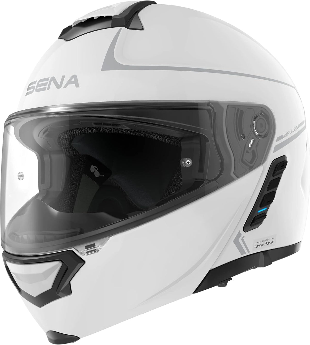 Sena Impulse - Casco modular Bluetooth con alza para visera DOT, co...