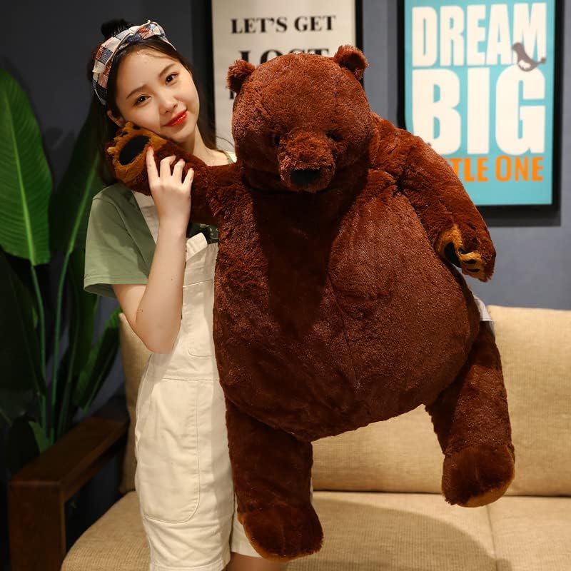 MIAOHAHA Oso de peluche gigante Djungelskog de 39.4 in, color marró...
