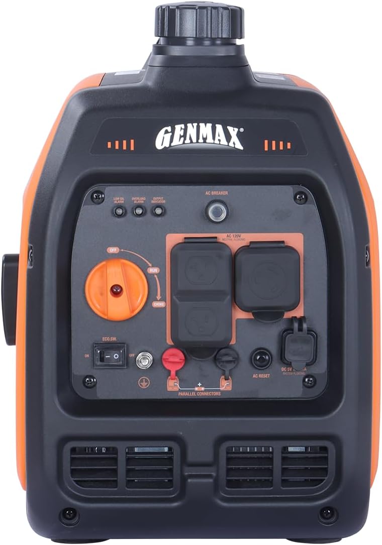 GENMAX Generador portátil, 3300W, motor de gas ultra silencioso, co...