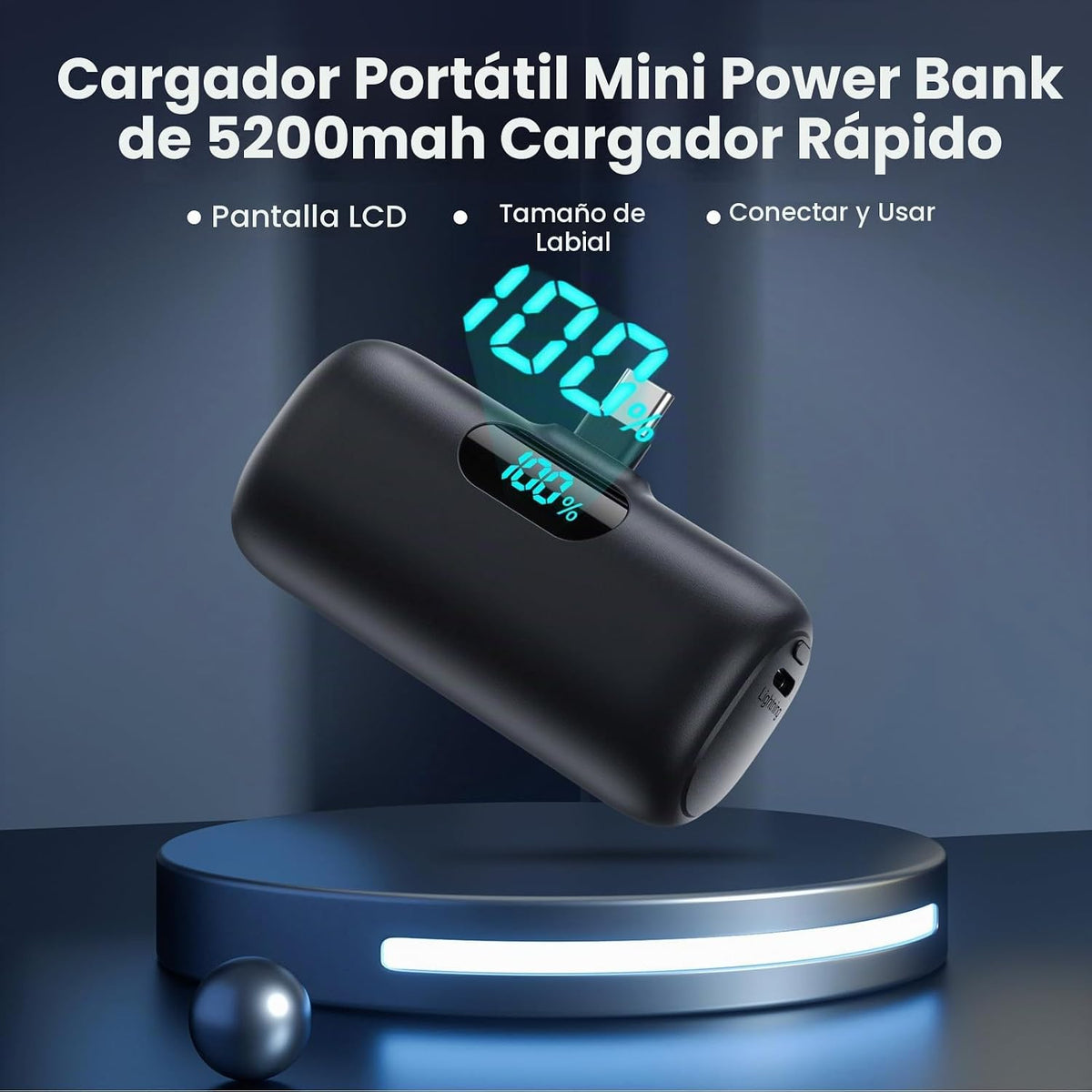 [Paquete de 2] Cargador portátil para iPhone 17\/16\/15, mini carga...