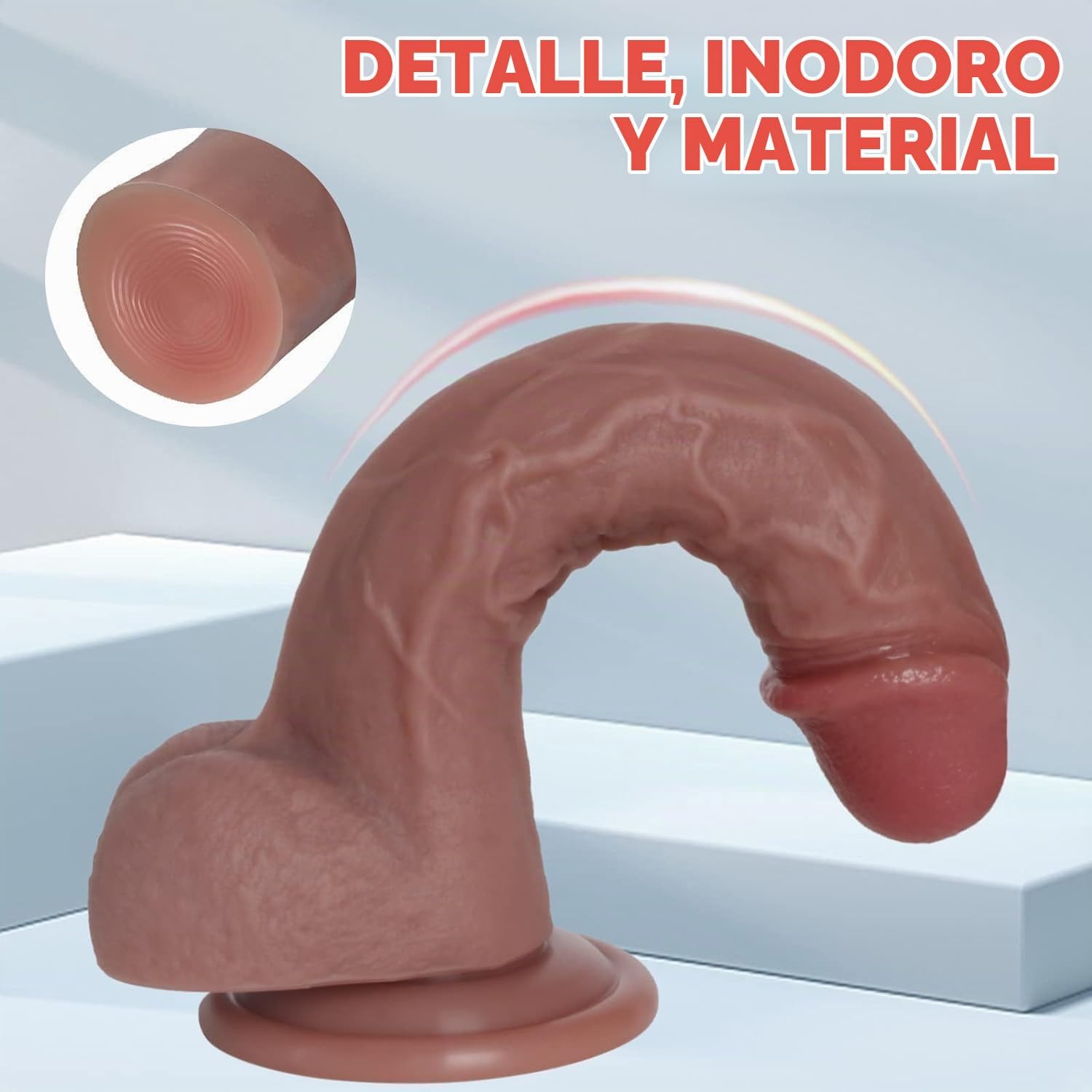 Kstert - Consolador de silicona líquida realista de carne de 7.8 pu...