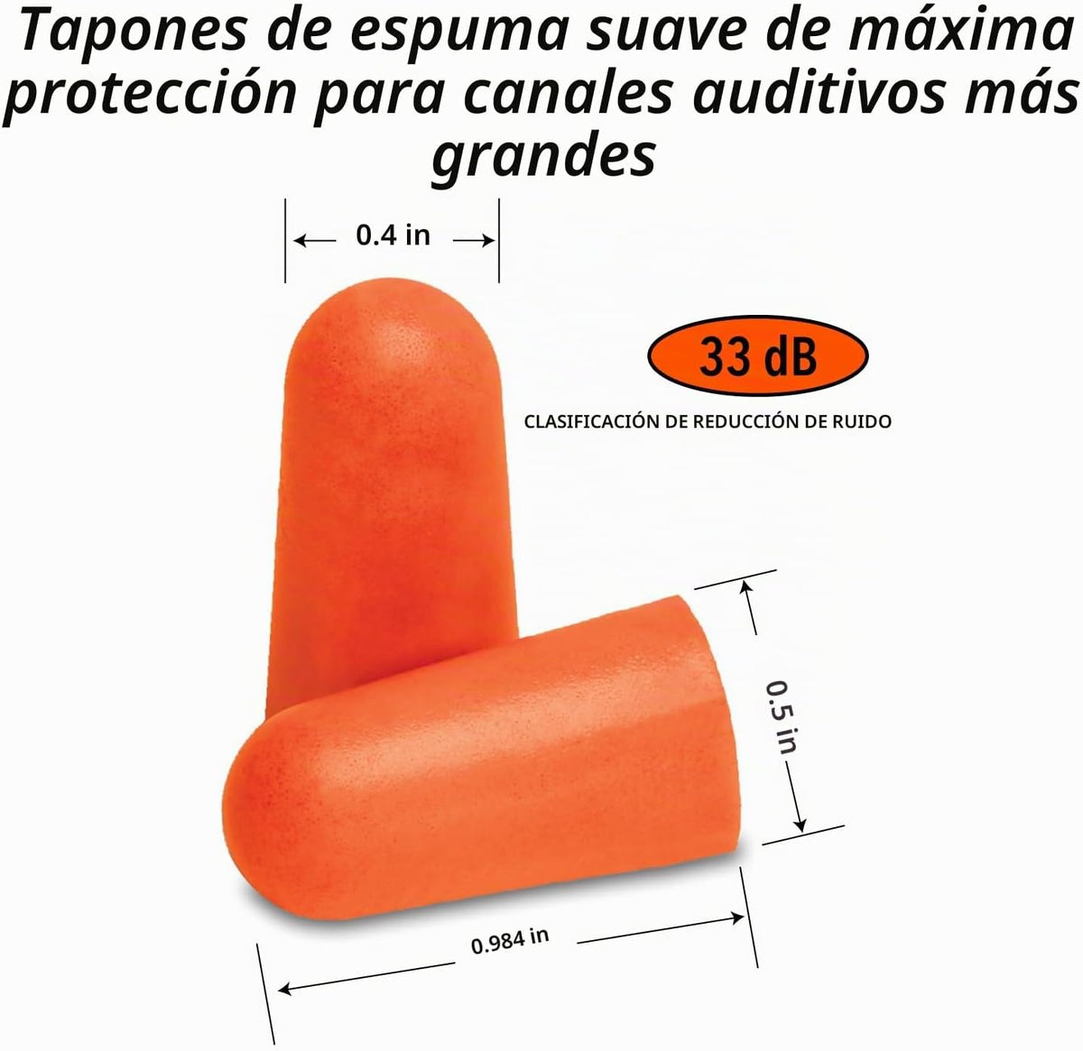 Mack's Tapones para los oídos de espuma suave de máxima protecc...