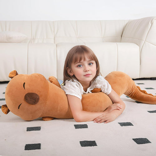 Almohada de peluche gigante de 122 cm de capibara, gran capibara fl...