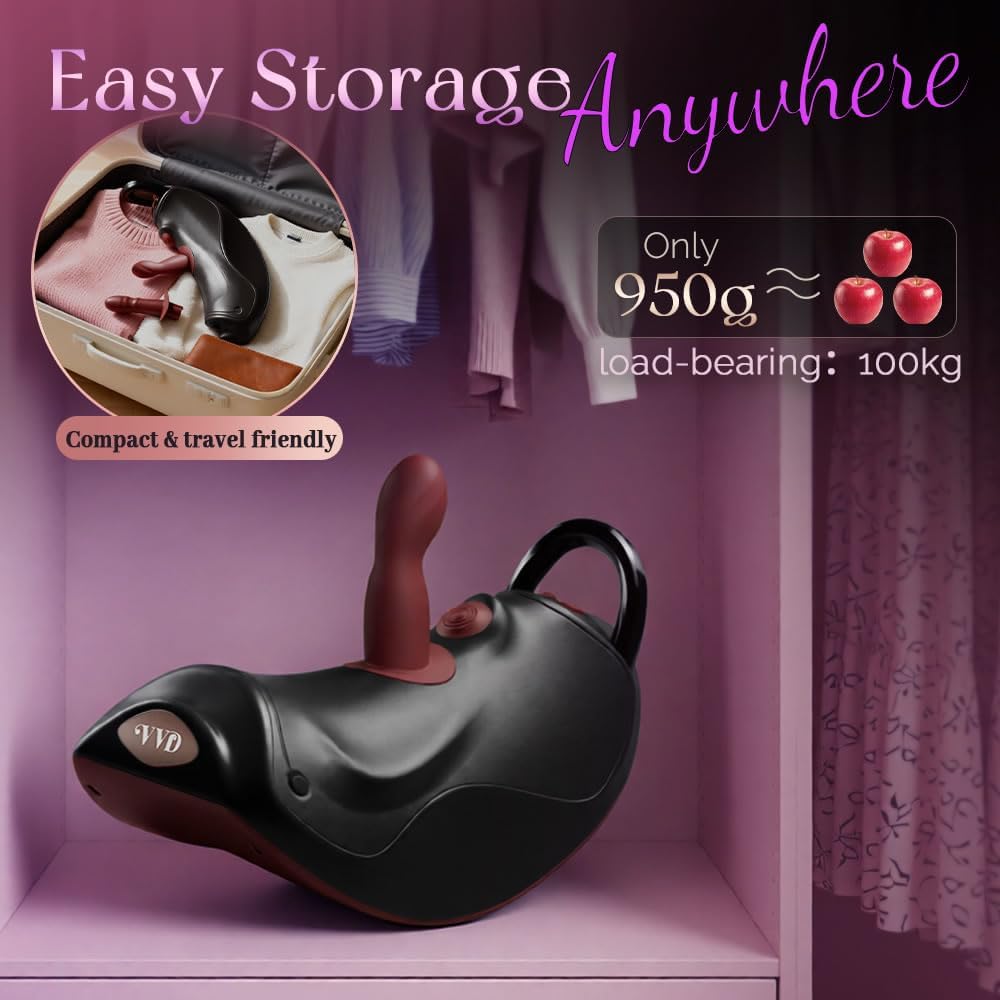 Silla de montar mejorada para máquina sexual con asa, consolador vi...