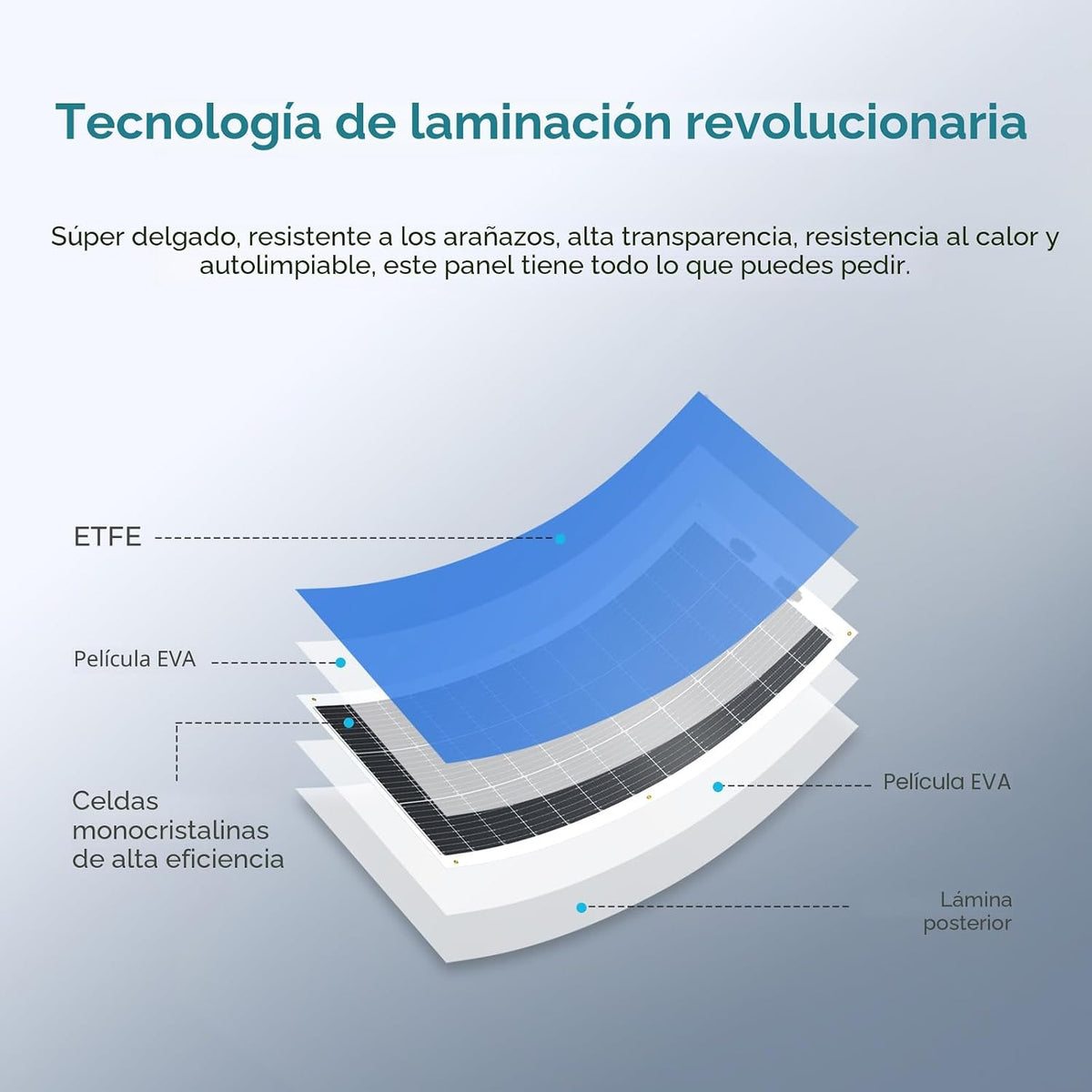 Renogy - Panel solar flexible de 100 vatios, 12 voltios, monocrista...