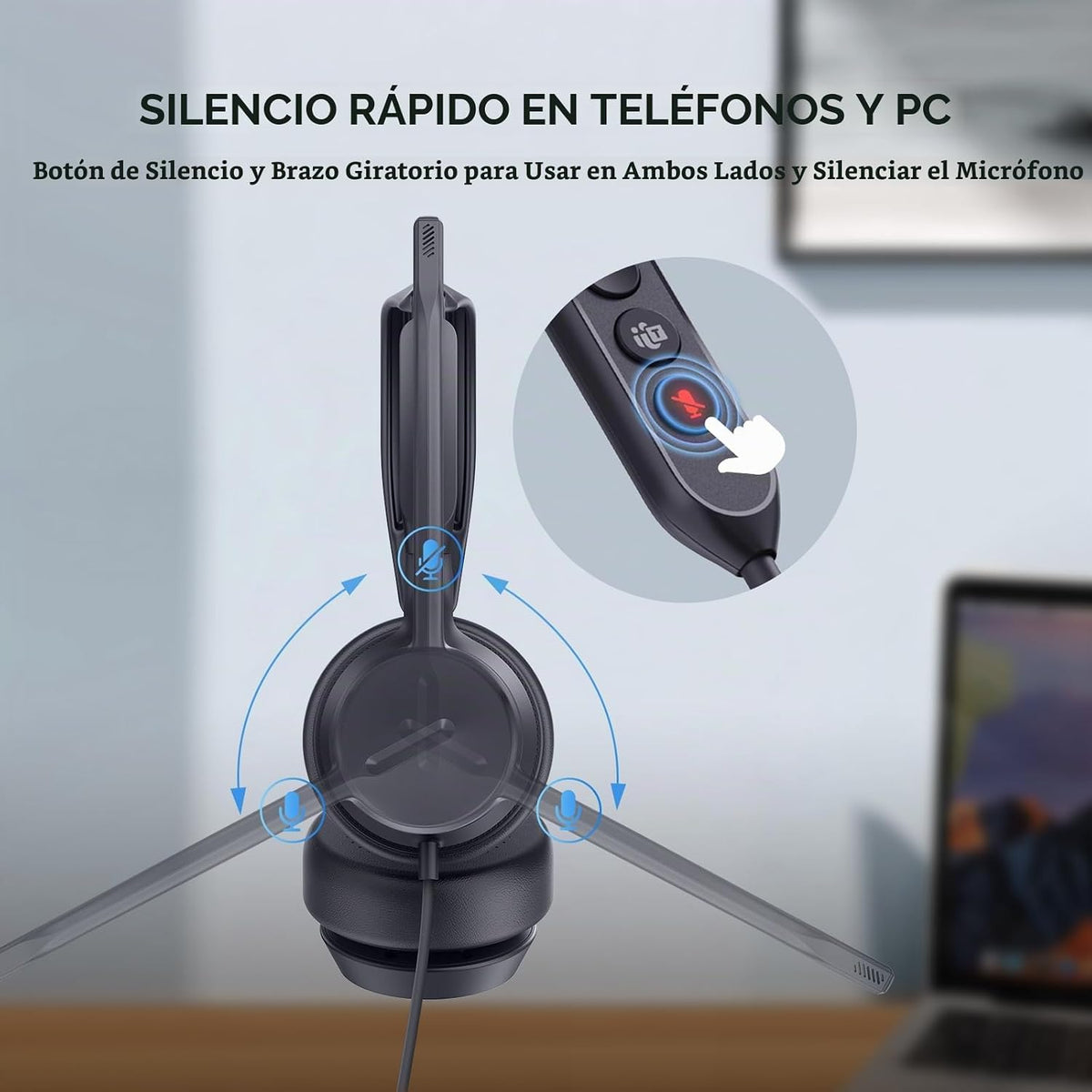 Yealink Auriculares con cable UH42 USB-C\/A,Micrófono con cancelaci...
