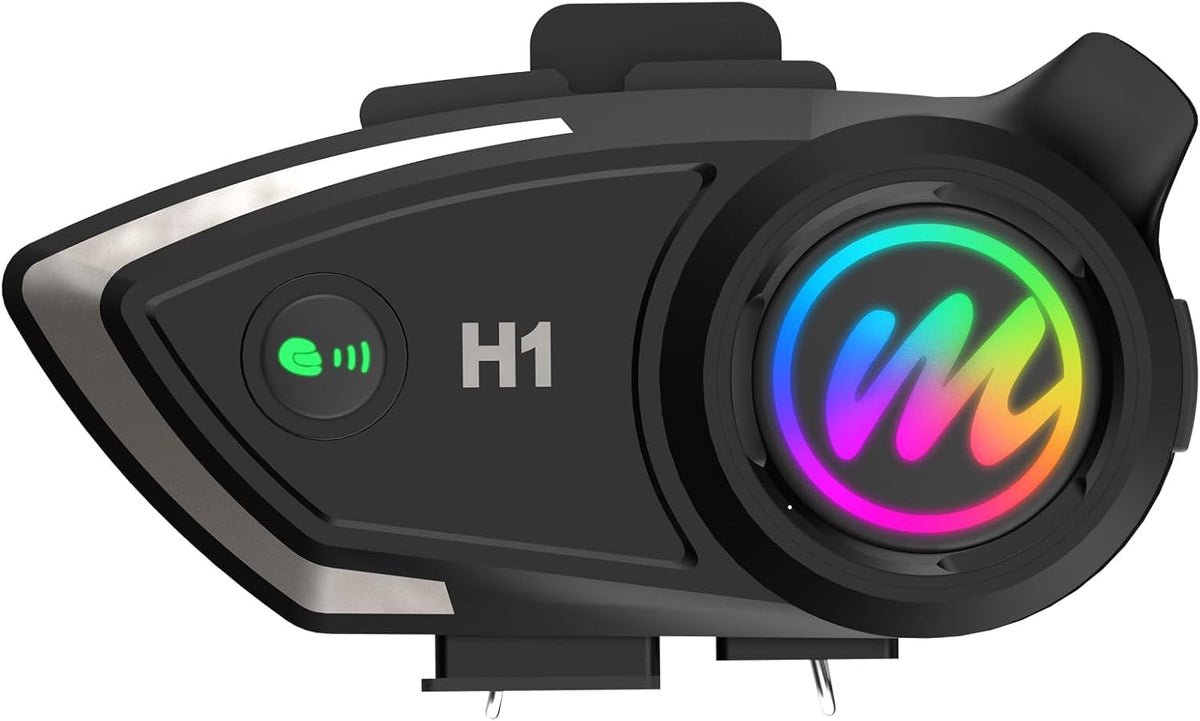 Moman Auriculares de intercomunicación para motocicleta, H1 paquete...