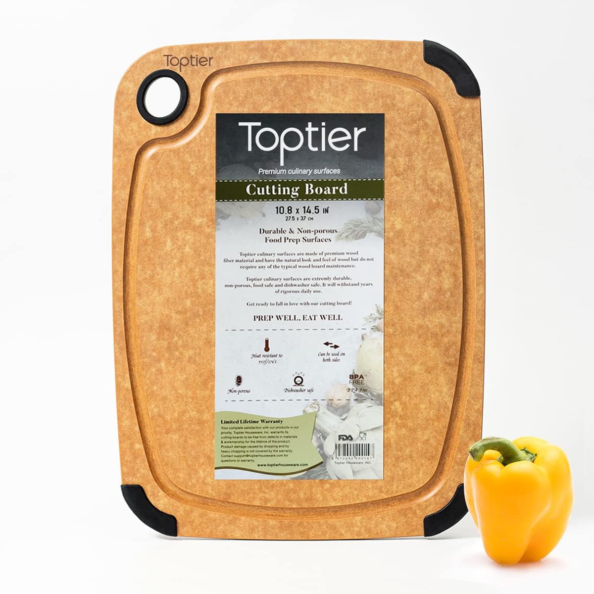 Tabla de cortar de fibra de madera, tablas de cortar Toptier aptas...