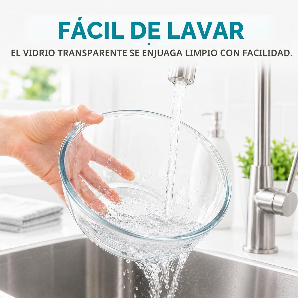 Luvan Juego de cuencos de vidrio para mezclar con tapas (4.5 cuarto...