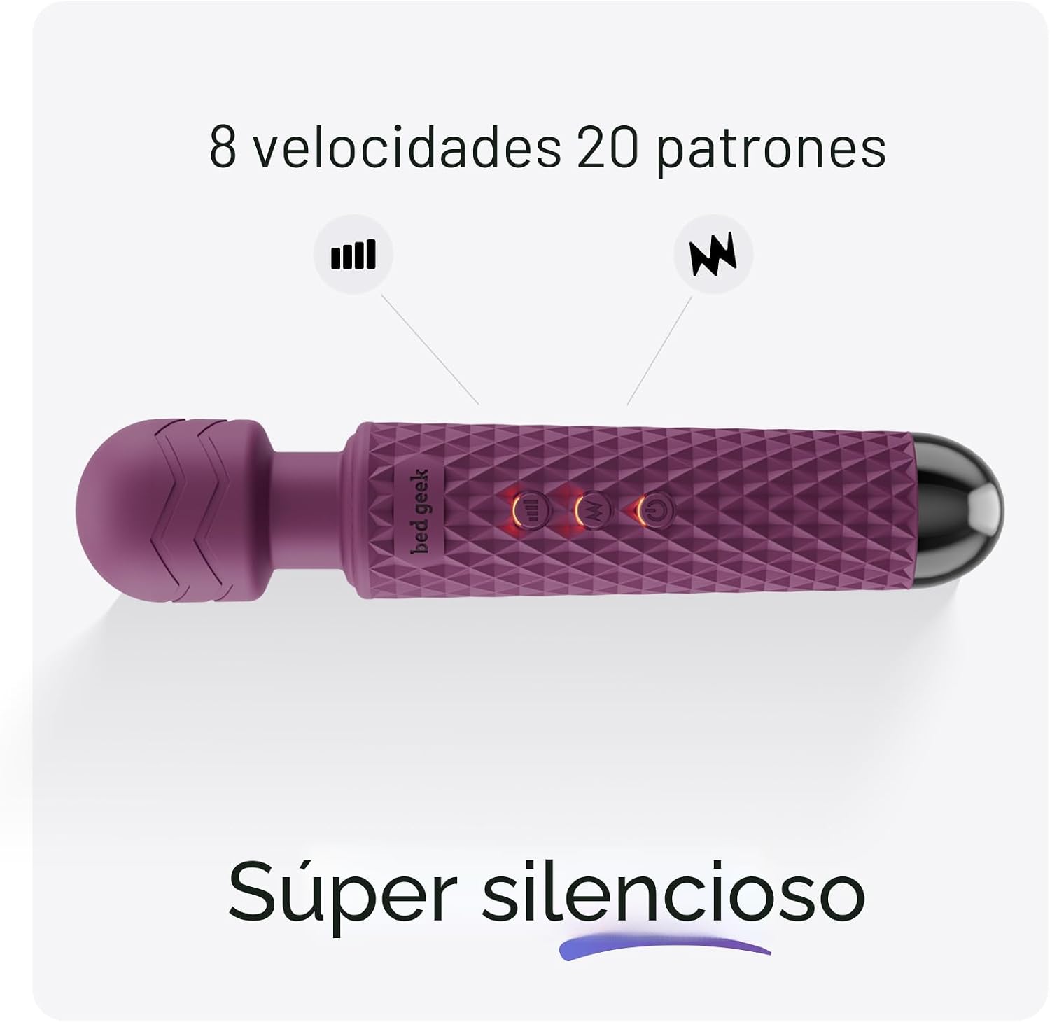 Bed Geek - Masajeador personal de varita con nueva función de memor...