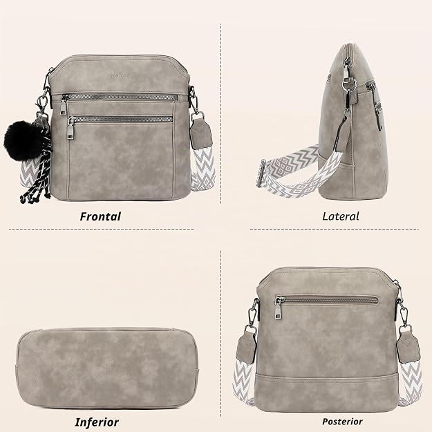 Bolso bandolera TANTOMI para mujer: bolso de mano de piel sintética