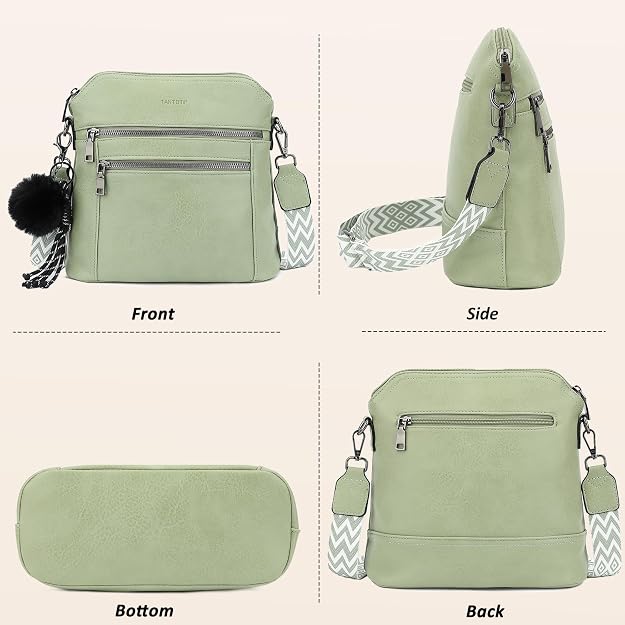 Bolso bandolera TANTOMI para mujer: bolso de mano de piel sintética