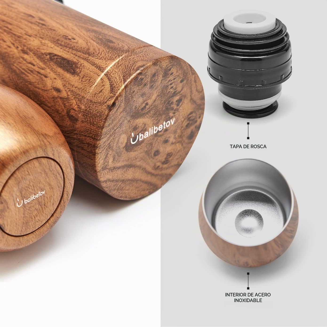 BALIBETOV - Juego de yerba mate de 25 onzas líquidas, calabaza mate de acero inoxidable, termo y popote bombilla, kit completo mate, aislamiento de doble pared, sin BPA, apto para lavavajillas