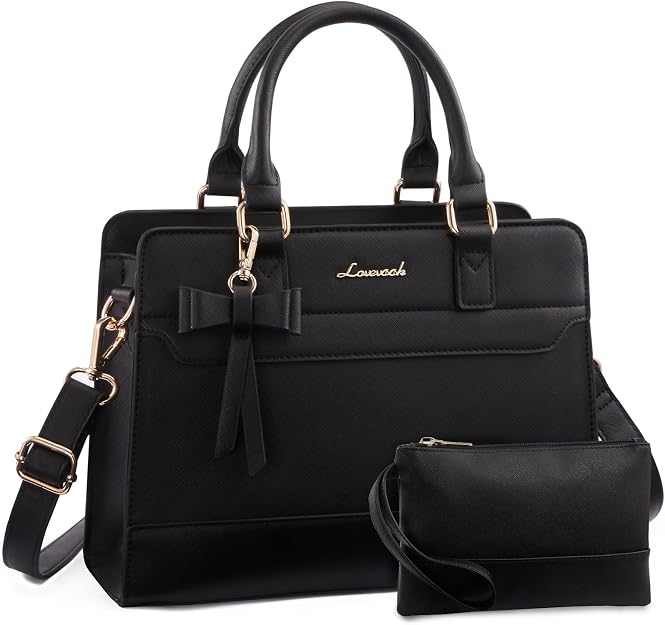LOVEVOOK Carteras para mujeres, Bolso tote de cuero y carteras, Bolso bandolera cruzado con asa superior con cremallera