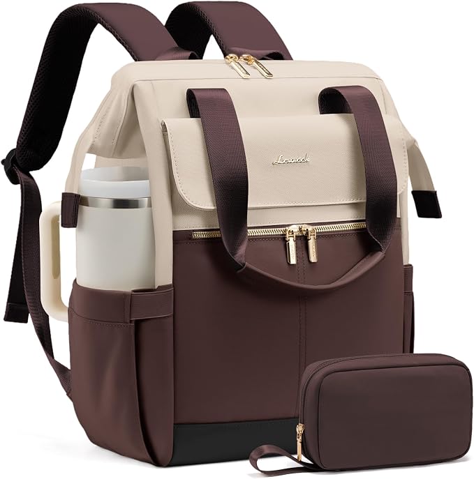 LOVEVOOK Mochila para laptop, mochila de trabajo convertible bolso con puerto USB, Colorido