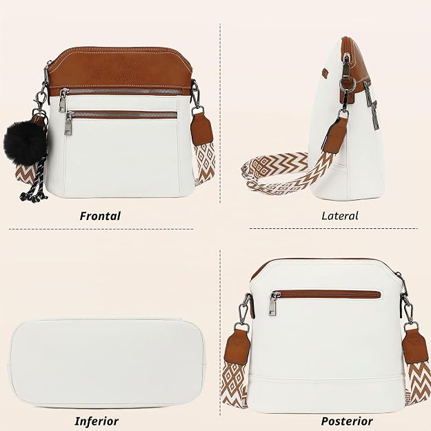 Bolso bandolera TANTOMI para mujer: bolso de mano de piel sintética
