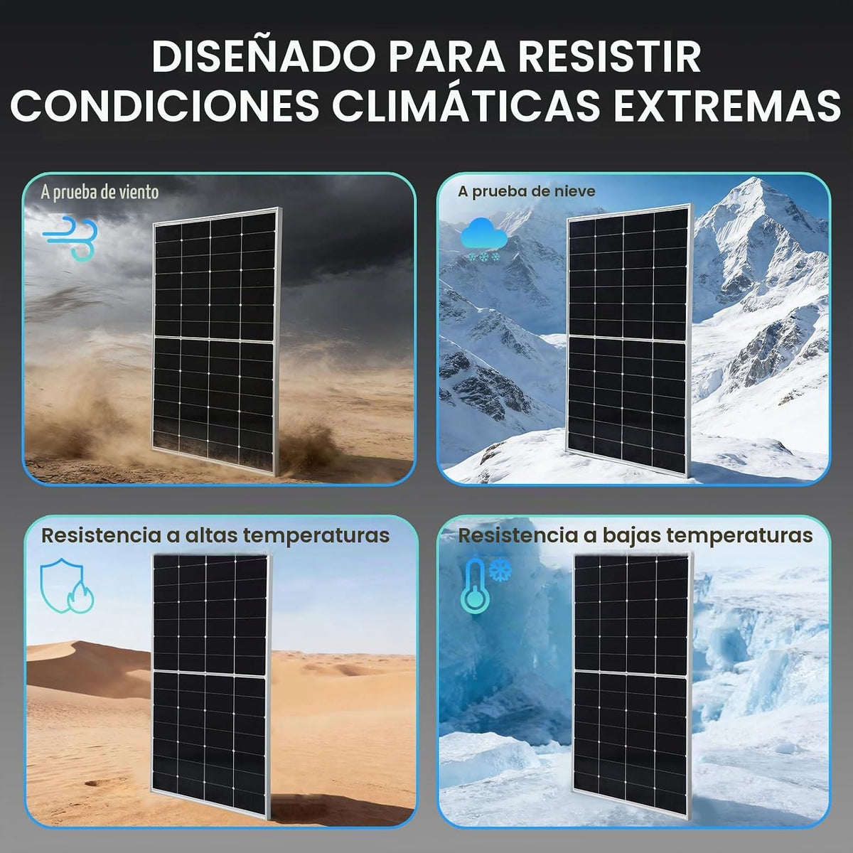 AeternaSol - Panel solar tipo N de 225 W, 25,5% de alta eficiencia...