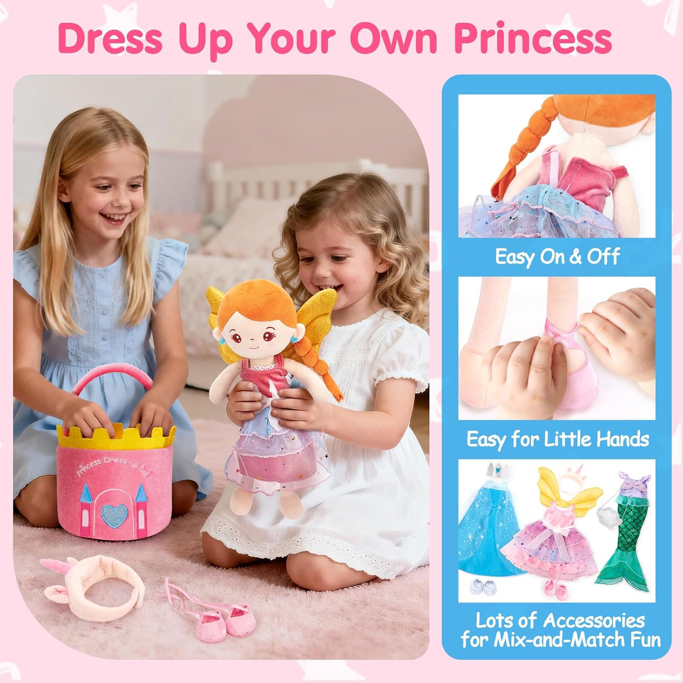 hahaland Juego de muñecas de disfraces \u2013 Juguetes de princesa...