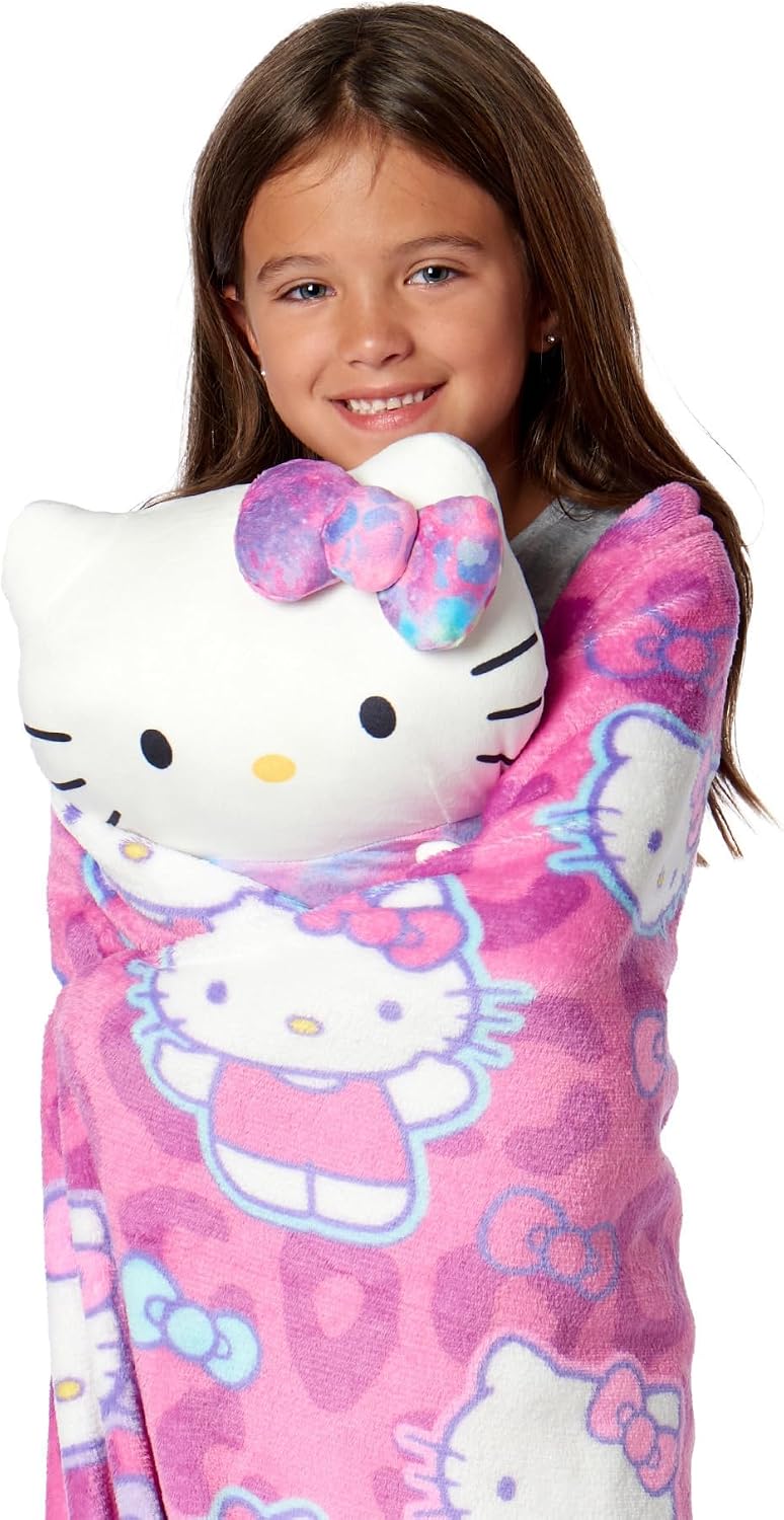 Northwest Sanrio Hello Kitty, juego de manta y abrazador, manta sua...