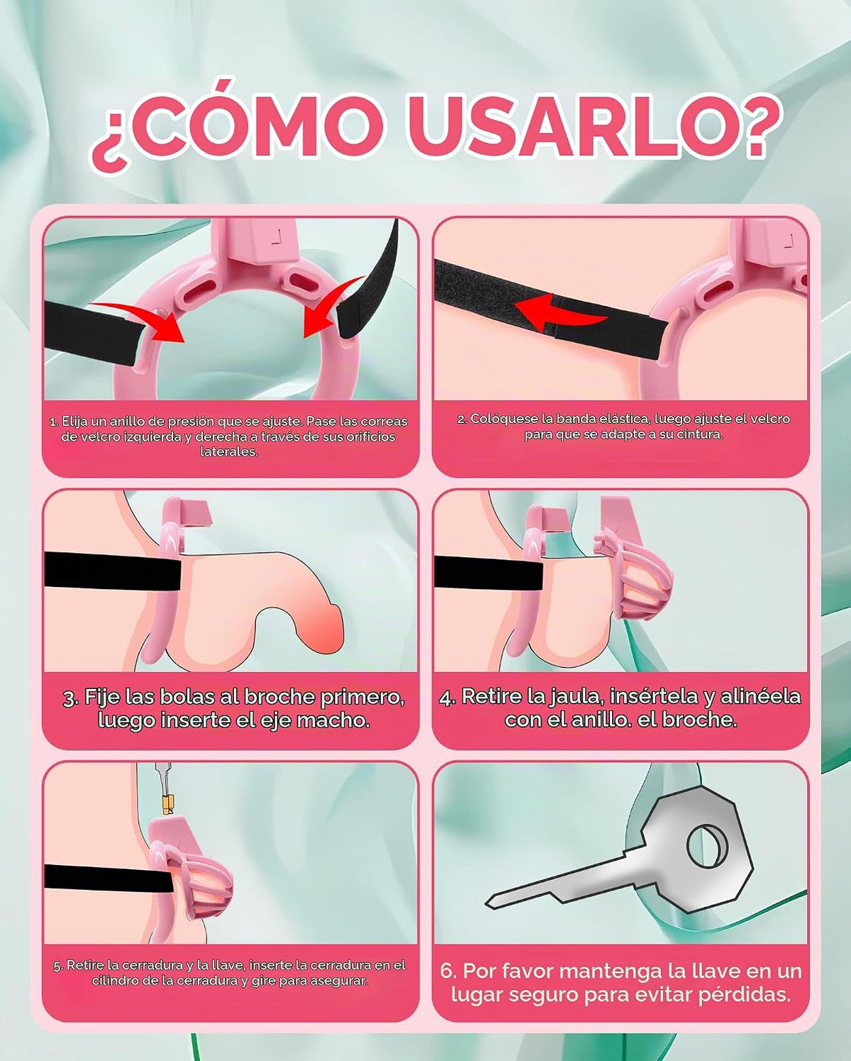 Cinturón de Castidad Masculino Jaula para Pene - UTIMI Dispositivos...