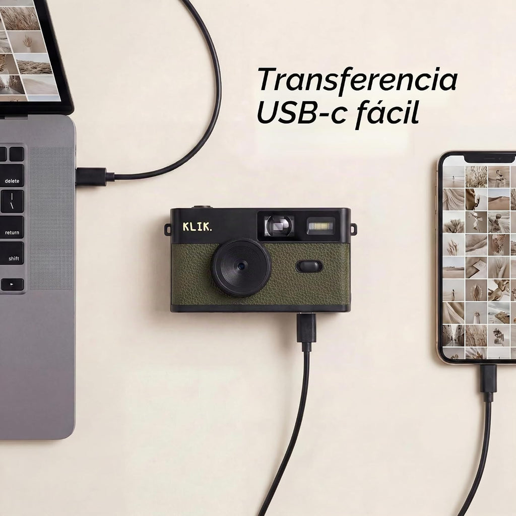 Cámara digital sin pantalla Klik | Mantente presente y captura foto...