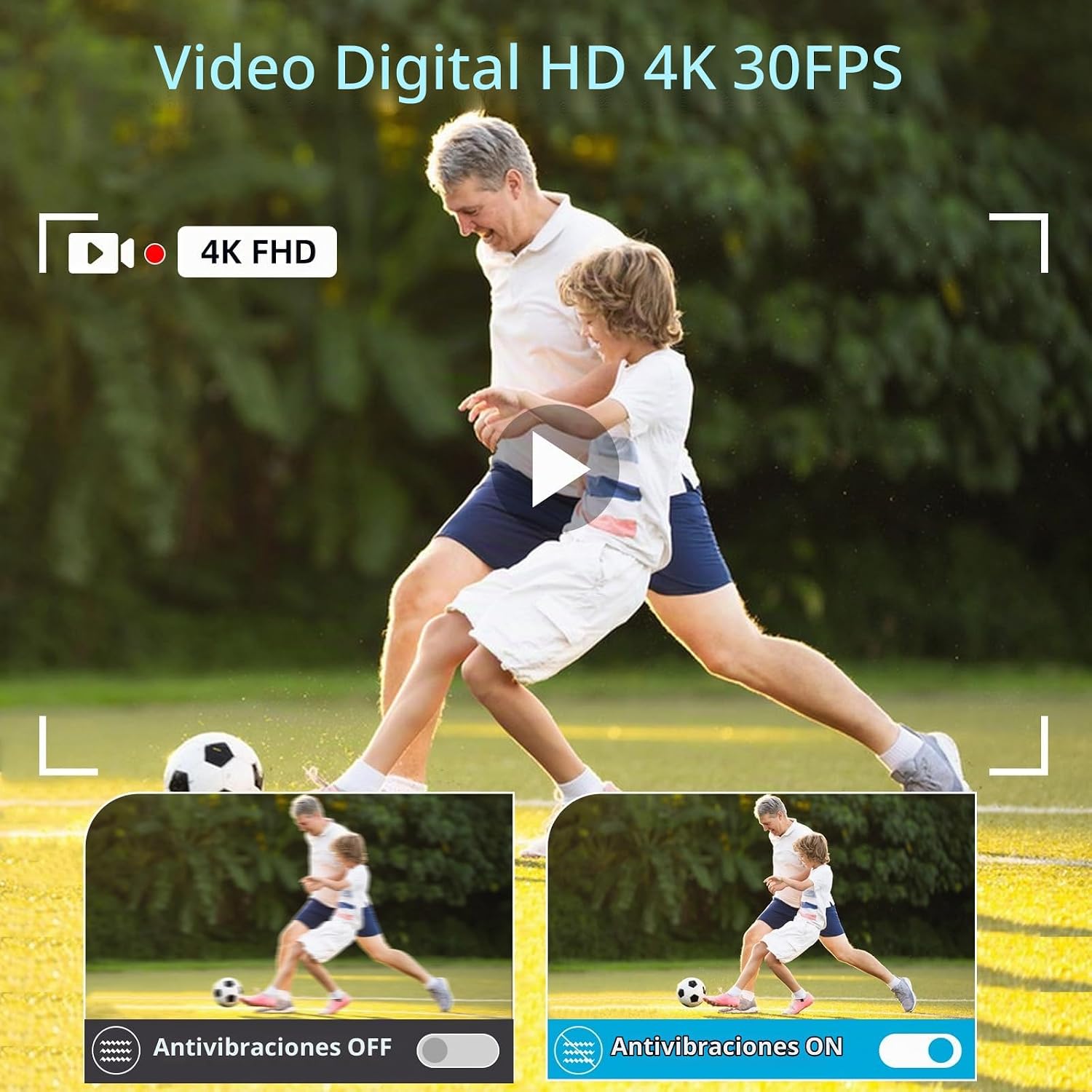 RAZPLYN - Cámara digital 4K para enfoque automático de fotografía,...