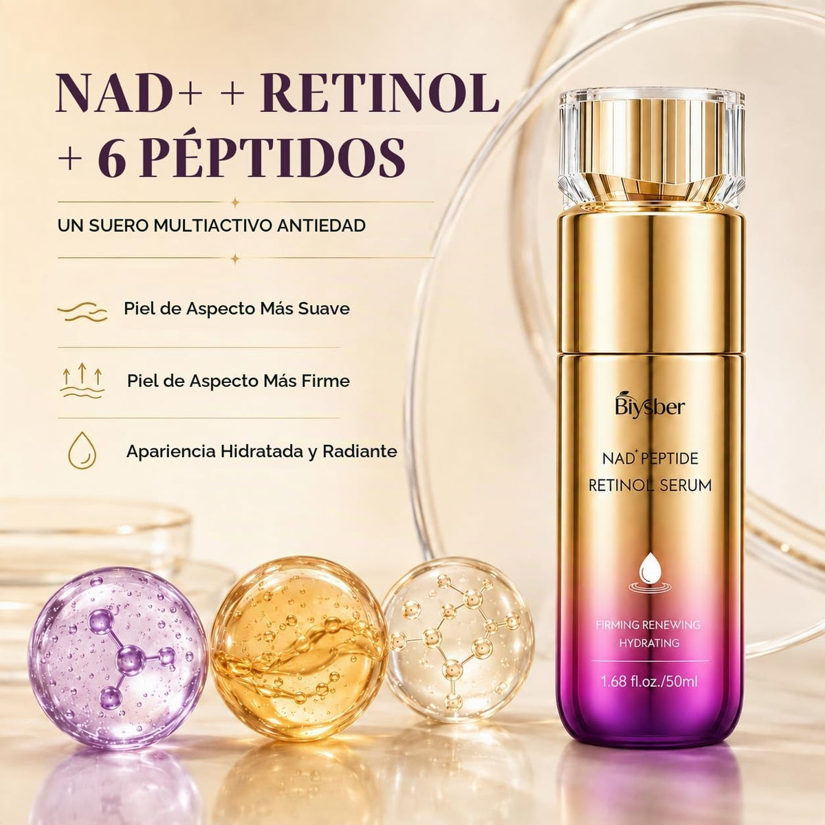 Biysber Suero facial de colágeno con retinol \u2013 Suero antienvej...