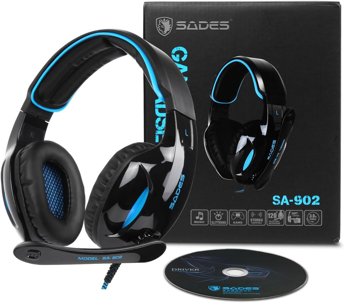 SADES SA902 7.1 USB Auriculares de PC con sonido envolvente Auricul...