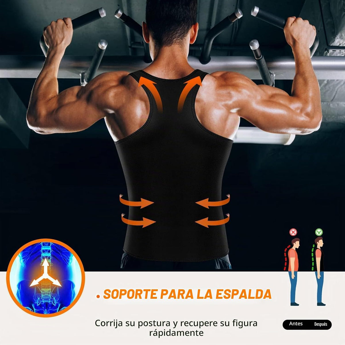 Cimkiz Camisa de traje de sauna para hombre para entrenamiento de c...