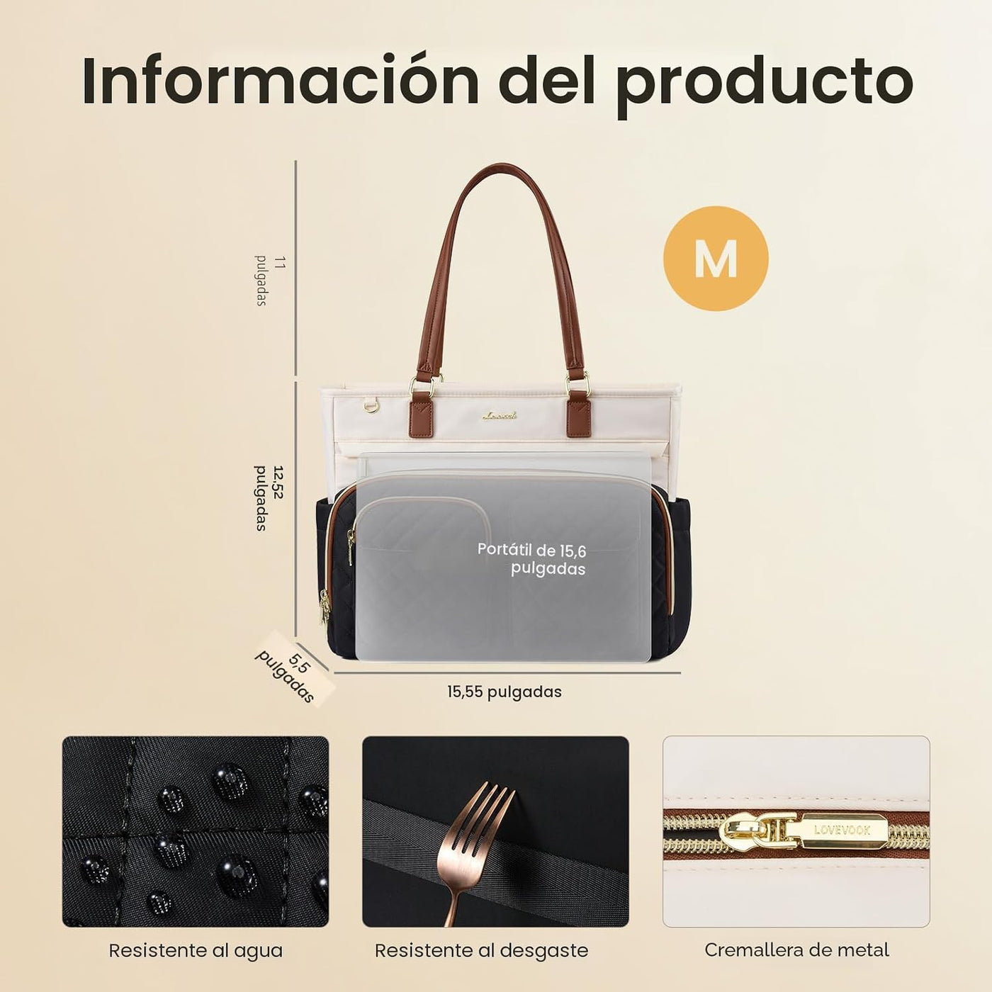 LOVEVOOK Bolsa de mano para profesora para mujer, bolsa para comput...