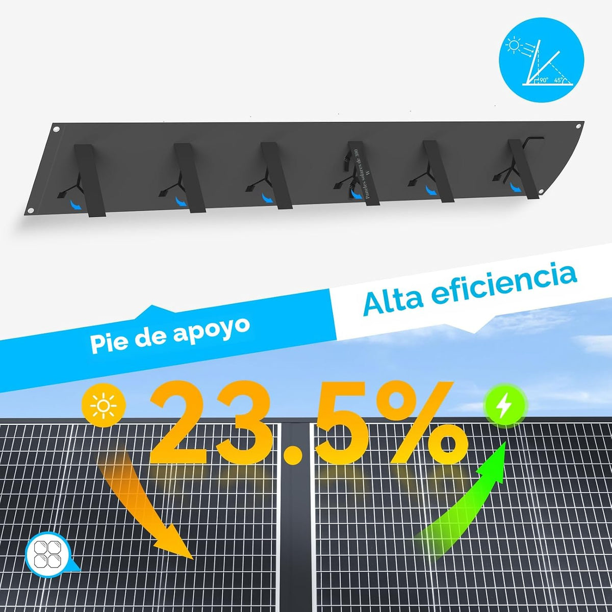 El panel solar portátil 400W para la central eléctrica, cargador so...