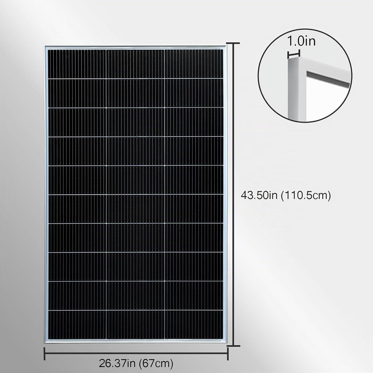 WUZECK Kit de panel solar de 300 W, 12 voltios\/24 voltios, módulo...