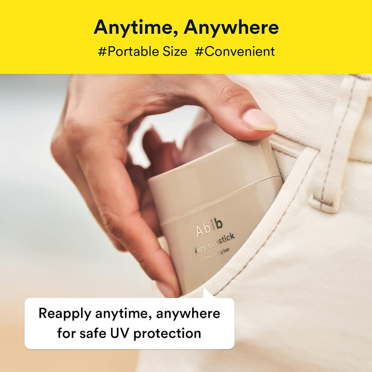 Abib Airy - Barra de protección solar DUO SPF50+ de amplio espectro...