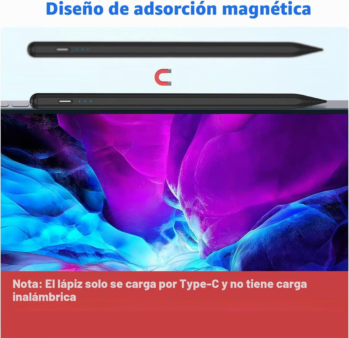 Lápiz óptico para Apple iPad A16\/11th 2026-2018 iPad Pencil A16\/1...