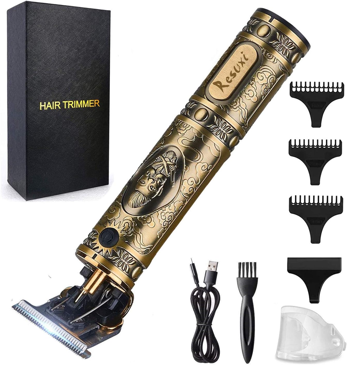 RESUXI Cortadora de pelo inalámbrica para hombres, cortadora de pel...